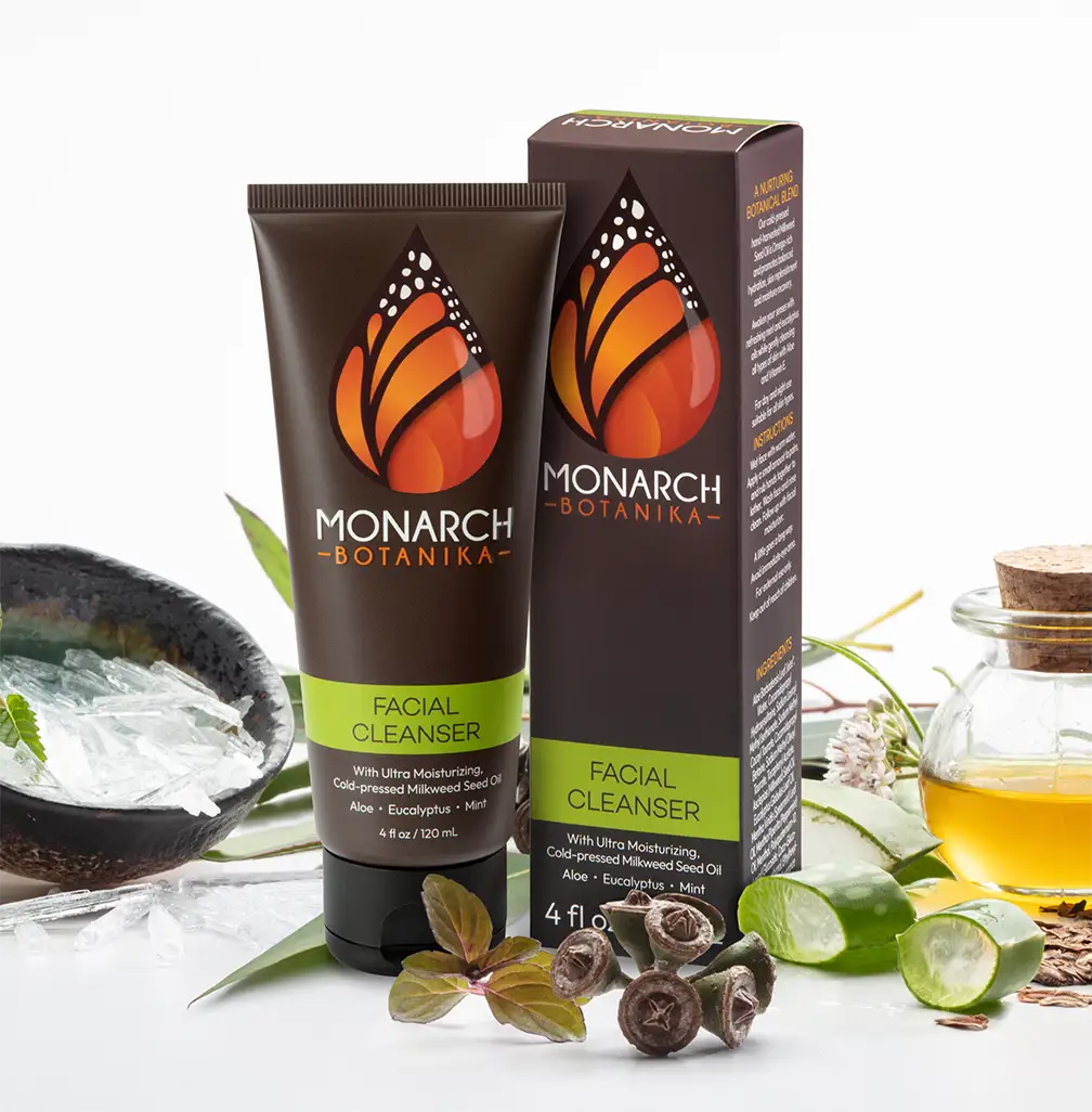 Facial Care Kit: Cleanser and Moisturizer with cold-pressed Milkweed Seed Oil
