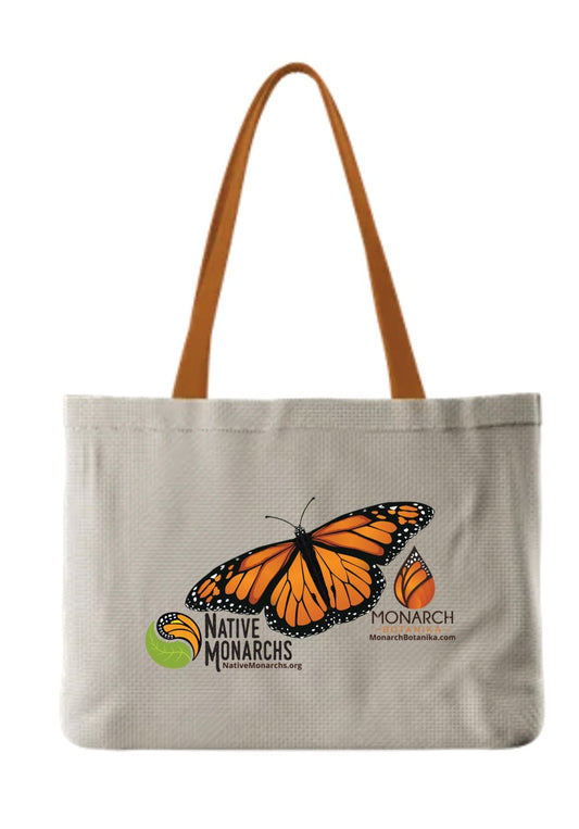 Monarch Botanika/Native Monarchs Logo Cotton Canvas Reusable Tote Bag