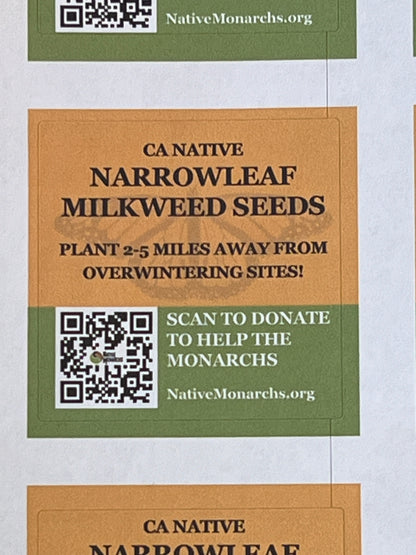 Narrowleaf Milkweed Seed Packet